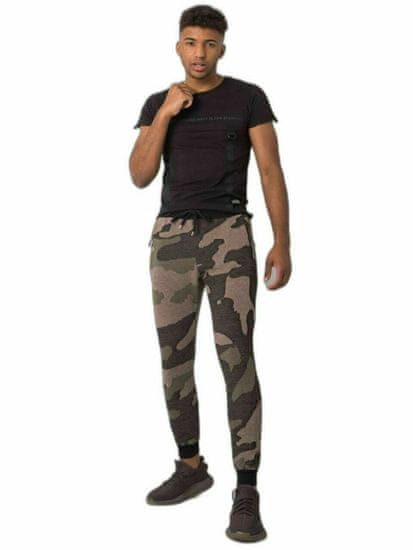 MECHANICH Khaki pánské sportovní kalhoty ve vojenských vzorech