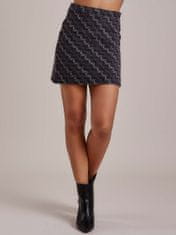Kraftika Šedá mini sukně s geometrickým vzorem, velikost m