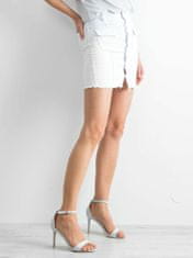 Kraftika Bílá džínová sukně s knoflíky, velikost 38