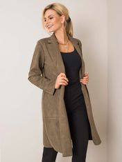 Kraftika Stitch & soul khaki kabát eko semiš, velikost m