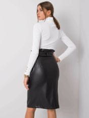 RUE PARIS Černá sukně s páskem, velikost s
