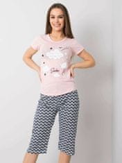 Kraftika Růžové tmavě modré dvoudílné pyžamo, velikost xl