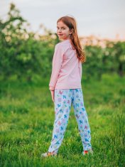 Kraftika Světle růžové bavlněné pyžamo pro dívky, velikost 116