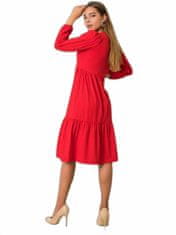 RUE PARIS Červené bavlněné šaty, velikost m