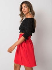 FANCY Červená sukně s knoflíky, velikost s / m