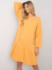 FANCY Hořčičné bavlněné šaty, žluté