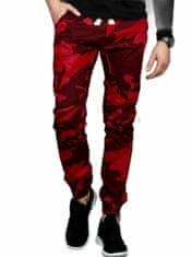 MECHANICH Maskovací kalhoty pánské joggery červené, velikost xl