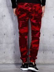 MECHANICH Maskovací kalhoty pánské joggery červené, velikost xl