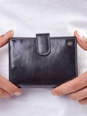 Rovicky Kožená peněženka černá s dekorativním stehem