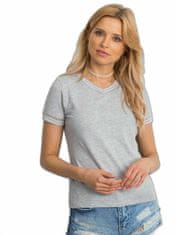 Kraftika Šedá halenka s kulisou a v-neck, velikost l