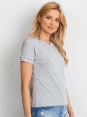 Kraftika Šedá halenka s kulisou a v-neck, velikost l