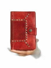 CEDAR Kožená peněženka s nýty červená