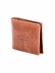 CEDAR Hnědá kožená pánská peněženka s reliéfem