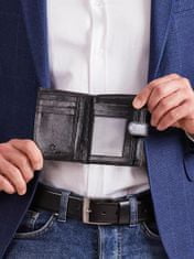 CEDAR Pánská černá kožená peněženka s uzávěrem pohonu