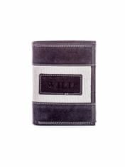 CEDAR Kožená černá pánská peněženka s textilním modulem