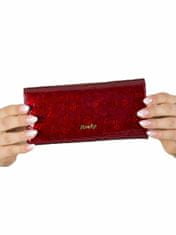CEDAR Kožená lakovaná peněženka v růžové červené