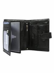 CEDAR Pánská kožená peněženka s klapkou černá, 2016101699706