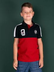 Kraftika Polo tričko pro chlapce z bavlny tmavě červená