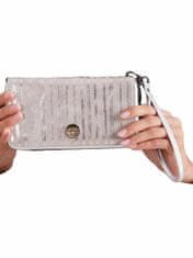 CEDAR Horizontální pruhovaná stříbrná peněženka