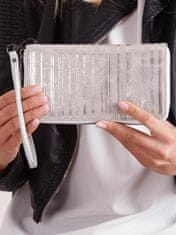 CEDAR Horizontální pruhovaná stříbrná peněženka