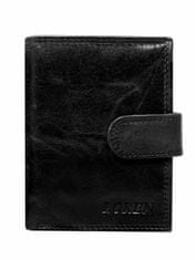 CEDAR Pánská kožená peněženka s černou sponou, 2016101513156