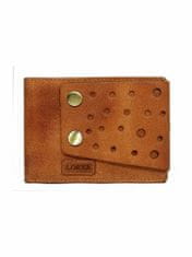 CEDAR Pánská kožená peněženka s prolamované flip oranžová