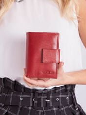 CEDAR Kožená žena flip peněženka červená