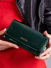 CEDAR Lakovaná dámská kožená peněženka zelená