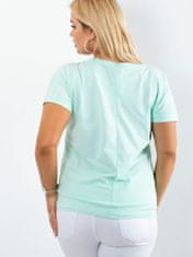 Kraftika Bavlněné tričko s mátovým potiskem plus velikost, velikost m