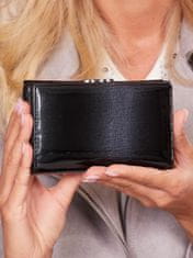 CEDAR Kožená lakovaná peněženka žena černá s biglem