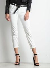 Kraftika Bílé dámské džíny s nášivkou, velikost 27