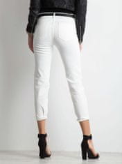 Kraftika Bílé dámské džíny s nášivkou, velikost 27
