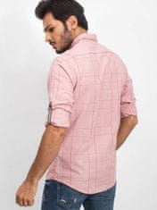 Kraftika Pánská kostkovaná košile špinavě růžová, velikost 2xl