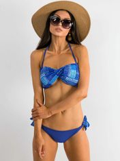 Kraftika Bikini se vzory vázané modré, velikost 42