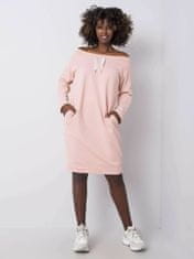 RELEVANCE Špinavé růžové dámské bavlněné šaty, velikost s / m