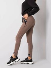 RELEVANCE Tmavě béžové dámské sportovní kalhoty, velikost xl