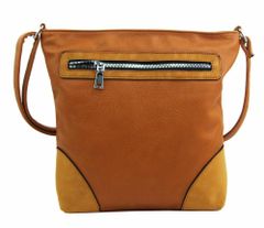 Kraftika Středně velká hnědo-okrová crossbody dámská kabelka nh8123