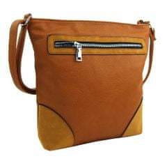 Kraftika Středně velká hnědo-okrová crossbody dámská kabelka nh8123