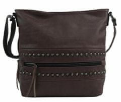 Kraftika Kávově hnědá středně velká crossbody dámská kabelka xh5046