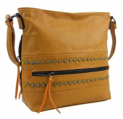 Kraftika Okrově žlutá středně velká crossbody dámská kabelka xh5046