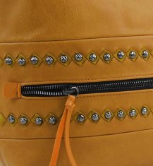 Kraftika Okrově žlutá středně velká crossbody dámská kabelka xh5046