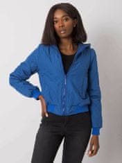 Ex moda Tmavě modrá prošívaná bunda pro ženy, velikost m