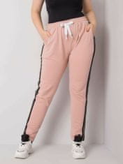 RELEVANCE Špinavé růžové sportovní kalhoty plus velikost bavlna
