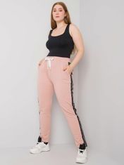RELEVANCE Špinavé růžové sportovní kalhoty plus velikost bavlna