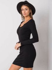 RUE PARIS Černé šaty vybavené, velikost s, 2016102757160