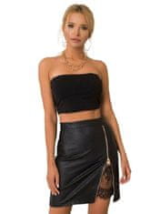 ITALY MODA Černá eko-kožená sukně, velikost m, 2016102708445