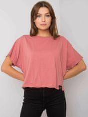 For Fitness Špinavé růžové bavlněné tričko, velikost m