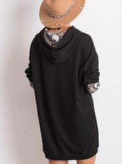 Kraftika Černé a béžové šaty s kapucí, velikost l
