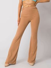 FANCY Camel široké kalhoty, velikost l / xl
