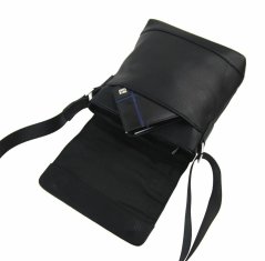 Kraftika Pánská crossbody taška s magnetickou klopou černá nh8066